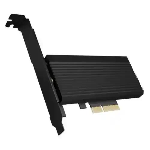 Icy Box (IB-PCI208-HS) PCIe 4.0 x4 NVMe Converter Card, Supports M.2 2230/42/60/80, Aluminium Heatsink, Full/Low Profile Brackets-0