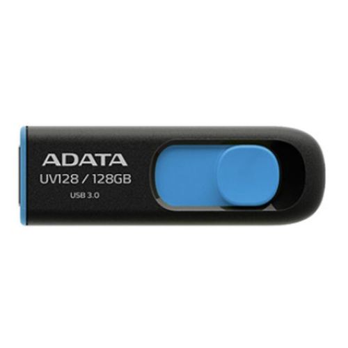 ADATA 128GB USB 3.0 Memory Pen, UV128, Retractable, Capless, Black & Blue - X-Case UK T/A ROG