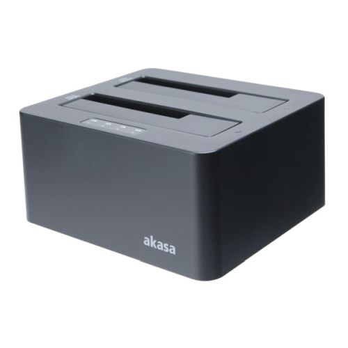 Akasa (DuoDock X3) Dual Bay USB 3.1 Gen1 Clone Docking Station, 2.5"/3.5" SATA - X-Case UK T/A ROG