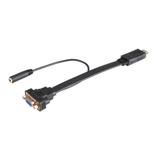 Akasa HDMI Male to VGA Female Converter with Audio Cable, 20cm - X-Case UK T/A ROG