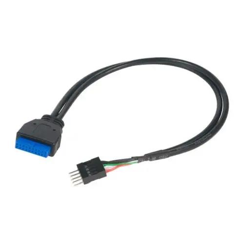 Akasa USB 3.0 to USB 2.0 Adapter Cable, USB 3.0 19-pin male to USB 2.0 internal 9-pin, 30cm-0