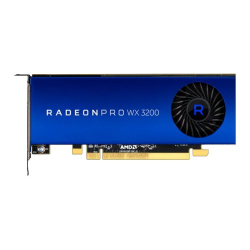 AMD Radeon Pro WX 3200 Professional Graphics Card, 4GB DDR5, 4 miniDP, 1.66TFLOPS, Low Profile-0