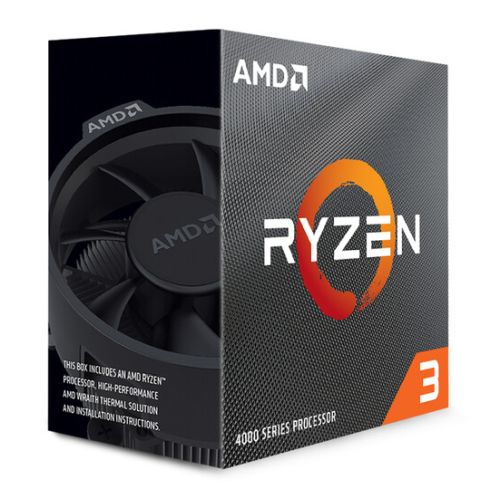 AMD Ryzen 3 4100 CPU with Wraith Stealth Cooler, AM4, 3.8GHz (4.0 Turbo), Quad Core, 65W, 6MB Cache, 7nm, 4th Gen, No Graphics-0