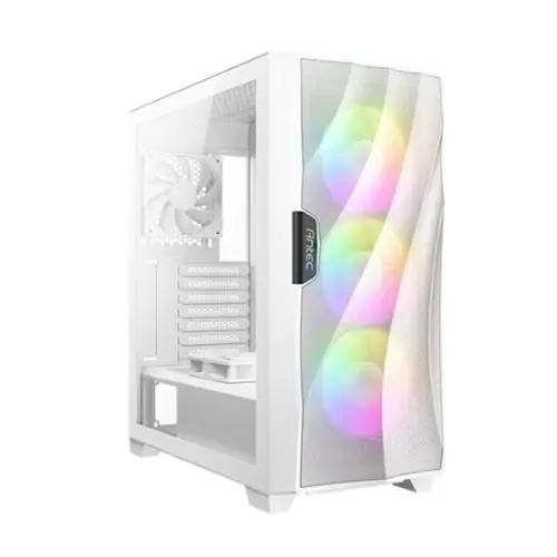 Antec DF700 FLUX RGB Gaming Case w/ Glass Window, ATX, 5 x Fans (3 Front ARGB), Advanced Ventilation, White-0