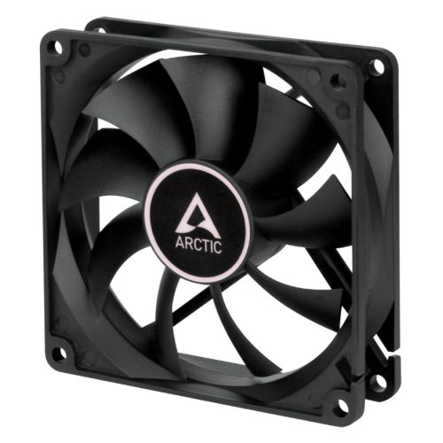 Arctic F9 9.2cm PWM PST Case Fan for Continuous Operation, Black, Dual Ball Bearing, 150-1800 RPM - X-Case UK T/A ROG