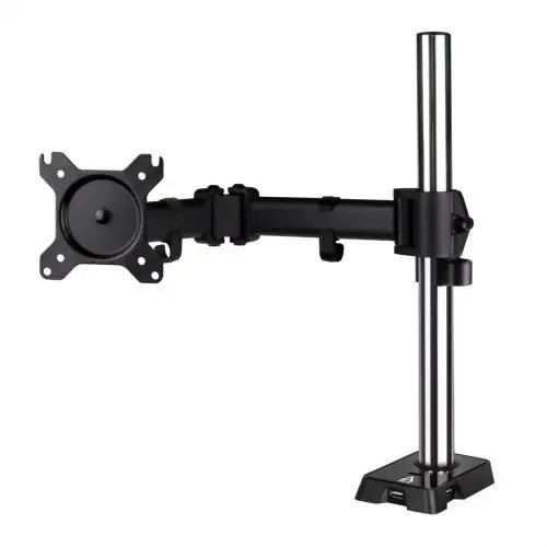 Arctic Z1 Gen 3 Single Monitor Arm with 4-Port USB 2.0 Hub, up to 43" Monitors / 49" Ultrawide, 180° Swivel, 360° Rotation - X-Case UK T/A ROG