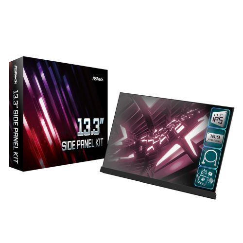 Asrock 13.3" Side Panel Kit - Add a 1080p Display to Your Glass Side Panel, 16_9, IPS, 1920 x 1080, eDP Connector Only - X-Case UK T/A ROG