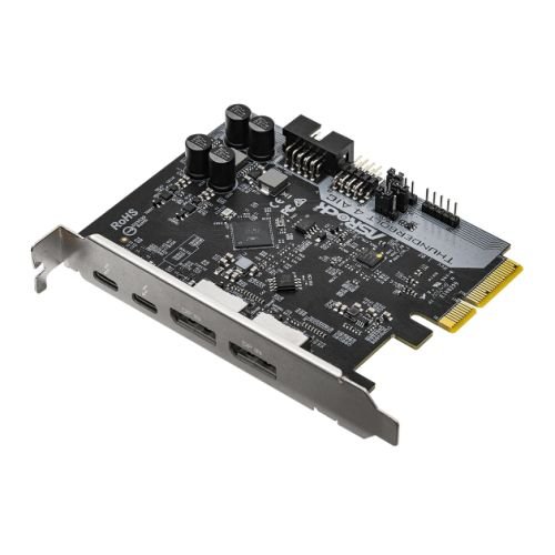 Asrock Thunderbolt 4 AIC, PCI Express, 2 x Thunderbolt 4 Type-C, 2 x DisplayPort IN, 1 x USB 2.0, TBT Header - X-Case UK T/A ROG