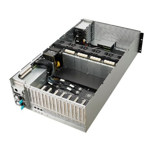 Asus (ESC8000 G4/10G) 4U High-Density GPU Barebone Server, Intel C621, Dual Socket 3647, Supports 8 GPUs, Dual 10G LAN, 8 Bay Hot-Swap, 2+1 1600W Platinum PSU - X-Case UK T/A ROG
