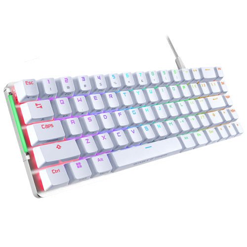 Asus ROG FALCHION ACE Compact 65% Mechanical RGB Gaming Keyboard, Wired (Dual USB-C), ROG NX Red Switches, Per-key RGB Lighting, Touch Panel, White Edition - X-Case UK T/A ROG