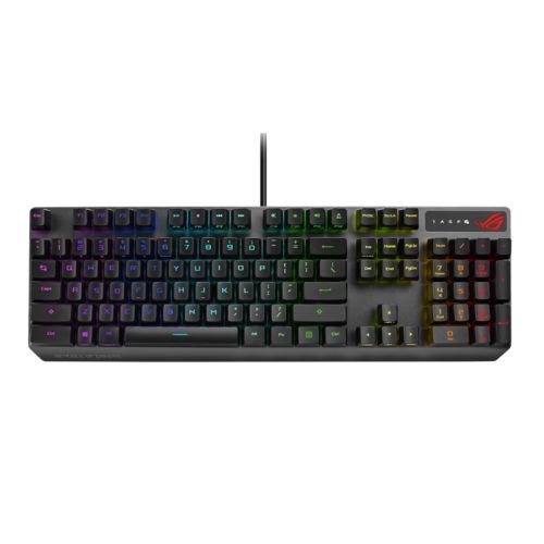 Asus ROG Strix SCOPE RX PBT RGB Gaming Keyboard, All-round Illumination, IP57, USB Passthrough, Alloy Top Plate, FPS-ready, Stealth Key, PBT keycaps - X-Case UK T/A ROG
