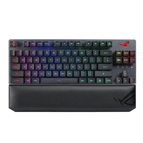 Asus ROG Strix SCOPE RX PBT TKL Wireless Mechanical RGB Gaming Keyboard, ROG RX Red Switches, PBT Keycaps, Stealth Key, Quick-Toggle, Magnetic Wrist Rest - X-Case UK T/A ROG