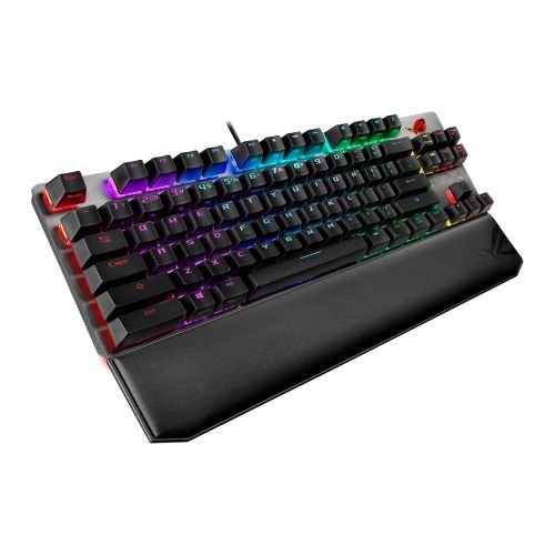 Asus ROG Strix SCOPE TKL DELUXE Mechanical RGB Gaming Keyboard, Cherry MX Red, Stealth Key, Quick-Toggle Switch, Aura Sync, Ergonomic Wrist Rest - X-Case UK T/A ROG