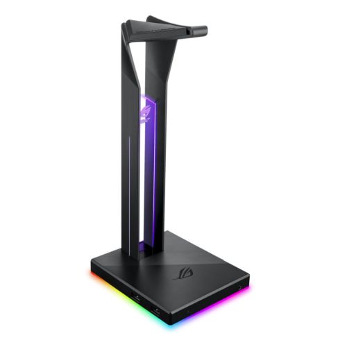 Asus ROG THRONE QI RGB External Soundcard & Headset Stand, Dual USB 3.1, Wireless Charging, Built-in ESS DAC and AMP, RGB Lighting - X-Case UK T/A ROG