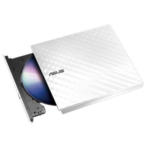 Asus (SDRW-08D2S-U LITE) External Slimline DVD Re-Writer, USB, 8x, White, Cyberlink Power2Go 8 - X-Case UK T/A ROG