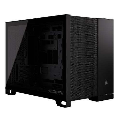 Corsair 2500D Airflow Dual Chamber Gaming Case w/ Glass Window, Micro ATX, No Fans Inc., Fully Mesh Panelling, USB-C, Black - Rusty Old Gamers