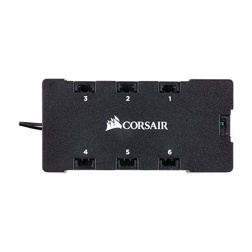 Corsair 6-port RGB LED Hub for Corsair RGB Fans, 6x 4-pin Connectors, Power via SATA - X-Case UK T/A ROG