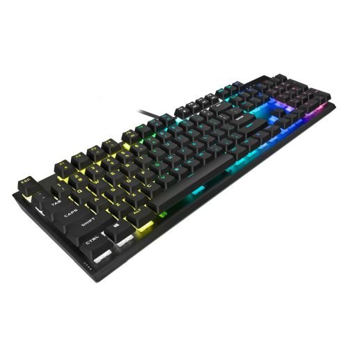 Corsair K60 RGB PRO Mechanical Gaming Keyboard, USB, Cherry VIOLA Switches, Per-Key RGB, Brushed Aluminium Frame - X-Case UK T/A ROG