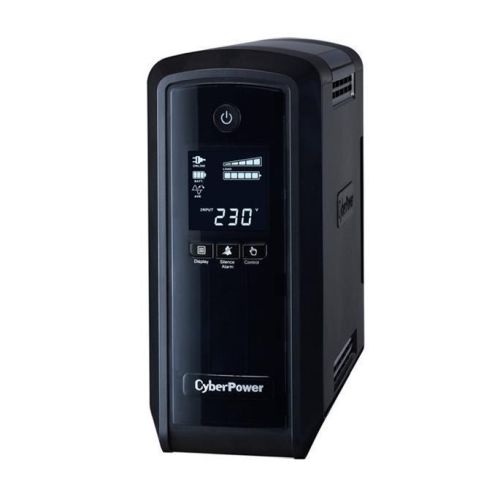 CyberPower PFC Sinewave 900VA Line Interactive Tower UPS, 540W, LCD Display, 2x UK Plug, 4x IEC, AVR Energy Saving - X-Case UK T/A ROG