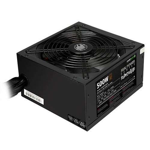 GameMax 500W RPG Rampage PSU, Fully Wired, Silent Fan, 80+ Bronze, Flat Black Cables, Power Lead Not Included - X-Case UK T/A ROG