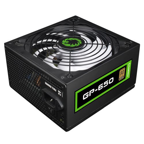 GameMax 650W GP650 Performance PSU, Fully Wired, 14cm Silent Fan, 80+ Bronze, Black Mesh Cables, Power Lead Not Included - X-Case UK T/A ROG