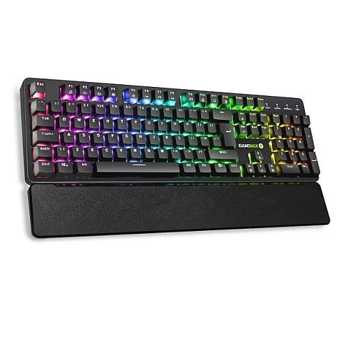 GameMax Strike Mechanical RGB Gaming Keyboard, Outemu Red Switches, Anti-Ghosting, Double-Shot Keycaps, Magnetic Wrist Rest - X-Case UK T/A ROG