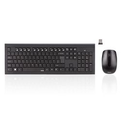Hama Cortino Wireless Keyboard and Mouse Desktop Kit, Soft Touch Keys, 12 Media Keys, Up to 1600 DPI Mouse - X-Case UK T/A ROG