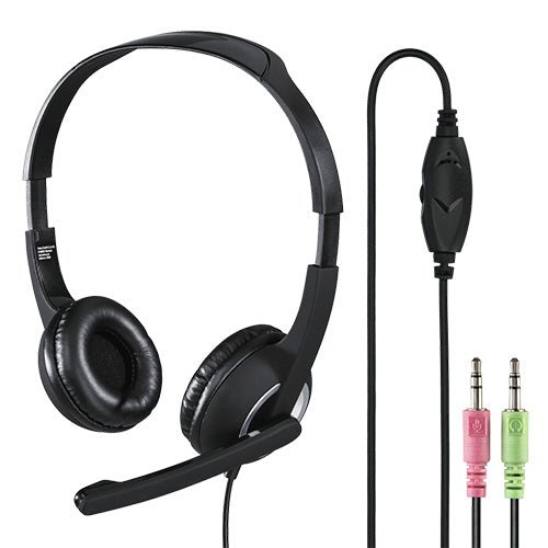 Hama HS-P150 Ultra-lightweight Headset with Boom Microphone, 3.5mm Jack, Padded Ear Pads, Inline Controls - X-Case UK T/A ROG