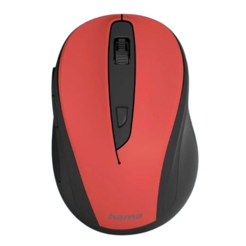 Hama MC-400 V2 Compact Wireless Optical Mouse, 6 Buttons, 800-1600 DPI, Black/Red - X-Case UK T/A ROG