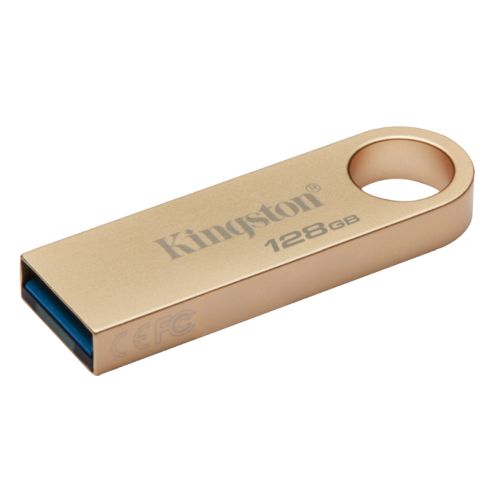 Kingston 128GB DataTraveler SE9 G3 Memory Pen, USB 3.2 Gen1 Type-A, Metal Gold Casing - Rusty Old Gamers