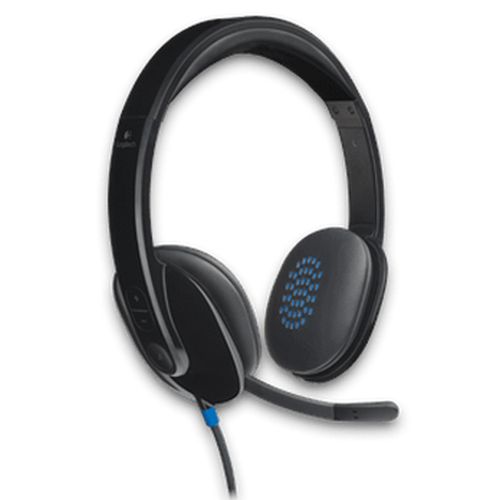 Logitech H540 Headset, Noise Cancelling Mic, USB, On Ear Controls, Padded - X-Case UK T/A ROG