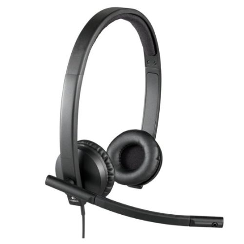 Logitech H570E Stereo Headset with Boom Mic, USB, In-Line Controls, Noise & Echo Cancellation, Leatherette Ear Pads - X-Case UK T/A ROG