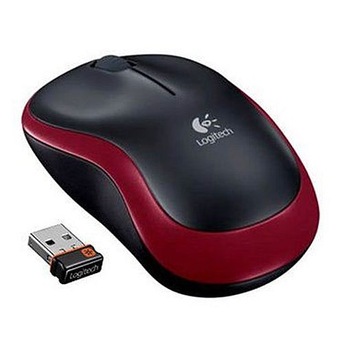 Logitech M185 Wireless Notebook Mouse, USB Nano Receiver, Black/Red - X-Case UK T/A ROG