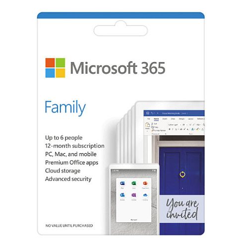 Microsoft Office 365 Family, 6 Users - 5 Devices Each (PC, Mac, iOS & Android), 1 Year Subscription - X-Case UK T/A ROG