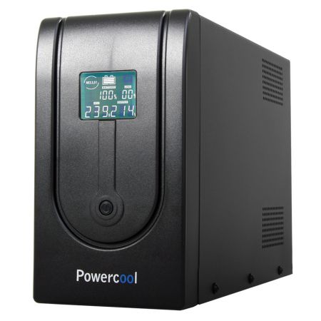 Powercool 1500VA Smart UPS, 900W, LCD Display, 3 x UK Plug, 2 x RJ45, 3 x IEC, USB - X-Case UK T/A ROG