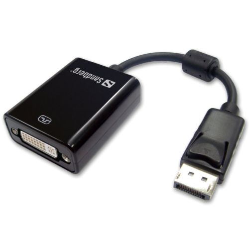 Sandberg DisplayPort Male to DVI-I Female Converter Cable, 20cm, 5 Year Warranty - X-Case UK T/A ROG