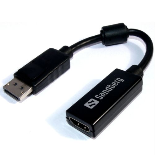 Sandberg DisplayPort Male to Female HDMI Converter Cable, Black, 5 Year Warranty - X-Case UK T/A ROG