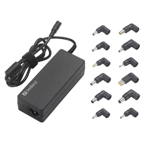Sandberg Universal 90W Laptop PSU, 15-20V/6A Max, 12 Adapters, Auto Select, UK & EU Power Cables, 5 Year Warranty - X-Case UK T/A ROG