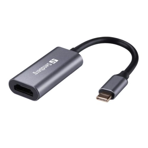 Sandberg USB-C Male to HDMI Female Converter, Aluminium Case, 5 Year Warranty - X-Case UK T/A ROG