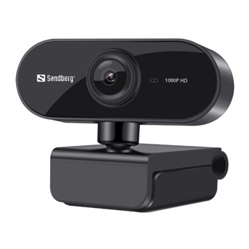 Sandberg USB Flex FHD 2MP Webcam with Mic, 1080p, 30fps, Glass Lens, Auto Adjusting, 360° Rotatable, Clip-on/Desk Mount, 5 Year Warranty - X-Case UK T/A ROG
