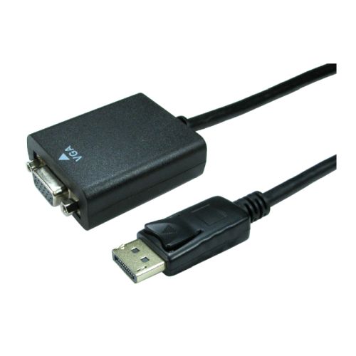Spire DisplayPort Male to VGA Female Converter Cable, 15cm, Black - X-Case UK T/A ROG