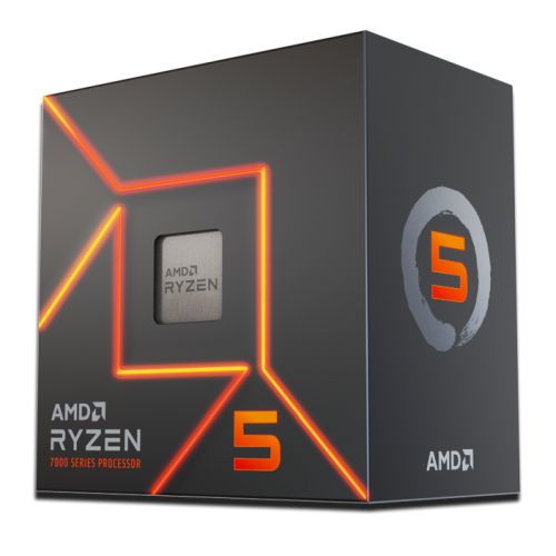 AMD Ryzen 5 7600 CPU w/ Wraith Stealth Cooler, AM5, 3.8GHz (5.1 Turbo), 6-Core, 65W, 38MB Cache, 5nm, 7th Gen, Radeon Graphics-0