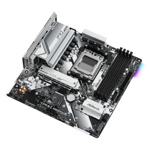 Asrock A620M PRO RS, AMD A620, AM5, Micro ATX, 4 DDR5, HDMI, DP, GB LAN, PCIe4, RGB, 3x M.2-1