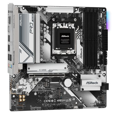 Asrock A620M PRO RS, AMD A620, AM5, Micro ATX, 4 DDR5, HDMI, DP, GB LAN, PCIe4, RGB, 3x M.2-2
