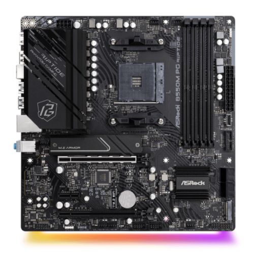 Asrock B550M PHANTOM GAMING RIPTIDE, AMD B550, AM4, Micro ATX, 4 DDR4, HDMI, DP,  XFire, 2.5GB LAN, RGB, 2x M.2-0