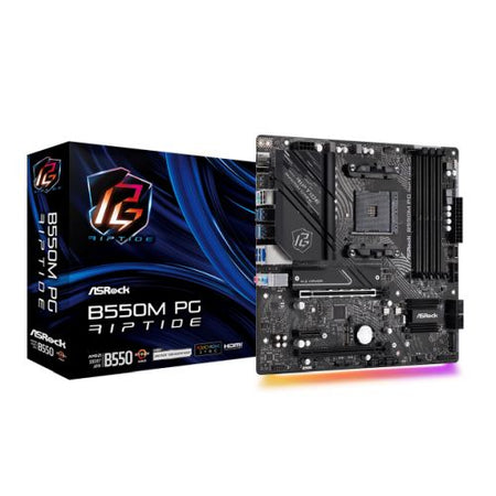 Asrock B550M PHANTOM GAMING RIPTIDE, AMD B550, AM4, Micro ATX, 4 DDR4, HDMI, DP,  XFire, 2.5GB LAN, RGB, 2x M.2-3