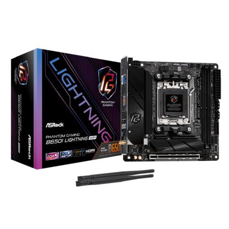 Asrock B650I LIGHTNING WIFI, AMD B650, AM5, Mini ITX, 2 DDR5, HDMI, Wi-Fi 6E, 2.5G LAN, 2x M.2-5