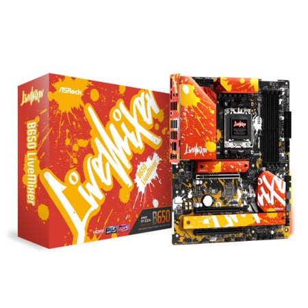 Asrock B650 LIVEMIXER, AMD B650, AM5, ATX, 4 DDR5, HDMI, DP, 2.5G LAN, PCIe4, RGB, 3x M.2-5