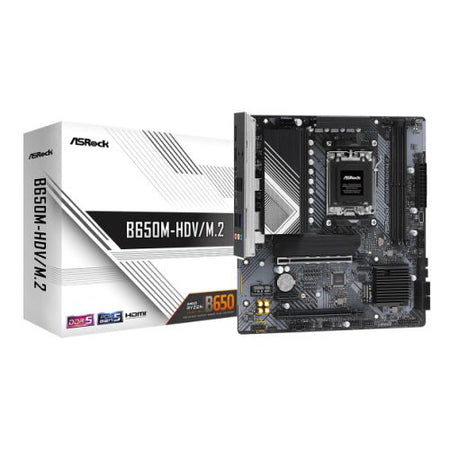 Asrock B650M-HDV/M.2, AMD B650, AM5, Micro ATX, 2 DDR5, HDMI, DP, 2.5G LAN, PCIe4, 2x M.2-4
