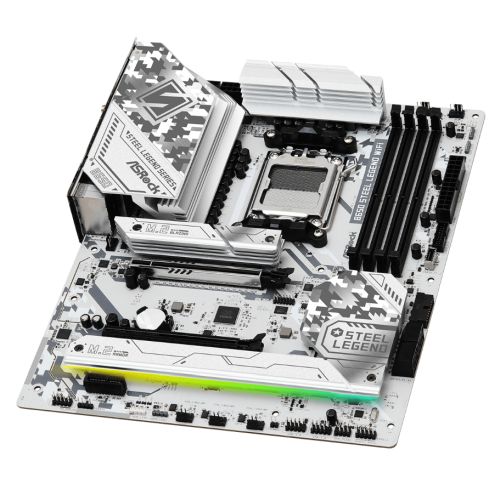Asrock B650 STEEL LEGEND WIFI, AMD B650, AM5, ATX, 4 DDR5, HDMI, DP, Wi-Fi 6E, 2.5G LAN, PCIe5, RGB, 3x M.2-1
